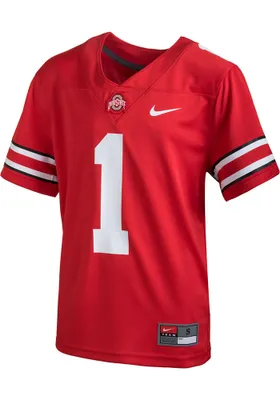 Nike Ohio State Buckeyes Boys Cardinal Sideline Replica No 1 Football Jersey