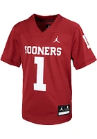 Nike Oklahoma Sooners Toddler Cardinal Sideline Replica Football Jersey