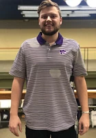 Nike K-State Wildcats Mens Purple Golf Victory Stripe Short Sleeve Polo
