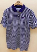 Nike K-State Wildcats Mens Purple Golf Victory Stripe Short Sleeve Polo