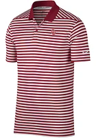 Nike Oklahoma Sooners Mens Crimson Golf Victory Stripe Design Short Sleeve Polo