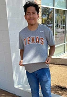 Nike Texas Longhorns Grey Legend Arch Team Name Design Short Sleeve T Shirt