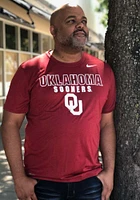 Nike Oklahoma Sooners Crimson Legend Name Drop Over Logo Short Sleeve T Shirt