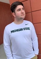 Nike Michigan State Spartans White Legend Wordmark Long Sleeve T-Shirt