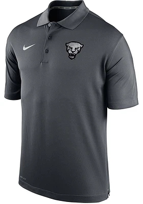 Nike Pitt Panthers Mens Grey Forged The Future Varsity Polo Short Sleeve