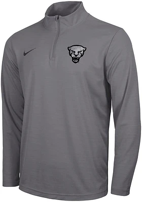 Nike Pitt Panthers Mens Grey Forged The Future Intensity Long Sleeve Qtr Zip Pullover
