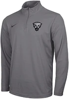 Nike Pitt Panthers Mens Grey Forged The Future Intensity Long Sleeve Qtr Zip Pullover