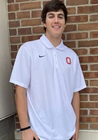 Nike Ohio State Buckeyes Mens White Varsity Short Sleeve Polo