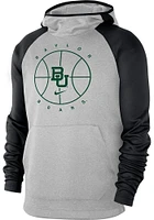 Nike Baylor Bears Mens Grey Spotlight Basketball Hood