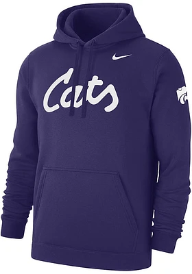 Nike K-State Wildcats Mens 2019 Football Club Fleece Long Sleeve Hoodie