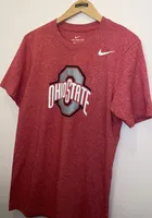 Nike Ohio State Buckeyes Red Marled Short Sleeve T Shirt