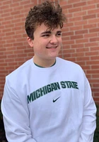 Nike Michigan State Spartans Mens White Club Fleece Design Long Sleeve Crew Sweatshirt