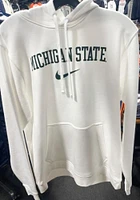 Nike Michigan State Spartans Mens White Club Fleece Long Sleeve Hoodie