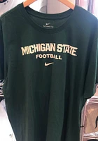 Nike Michigan State Spartans Green Core Football Short Sleeve T Shirt