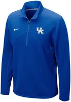 Nike Kentucky Wildcats Mens Blue Dri-FIT Training Long Sleeve Qtr Zip Pullover