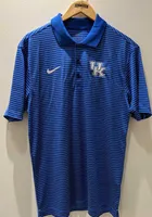 Nike Kentucky Wildcats Mens Blue Stadium Stripe Short Sleeve Polo