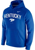 Nike Kentucky Wildcats Mens Blue Club Fleece Graphic Long Sleeve Hoodie