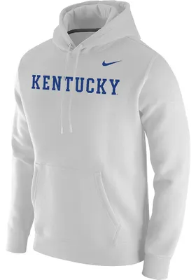 Nike Kentucky Wildcats Mens Wordmark Club Fleece Long Sleeve Hoodie