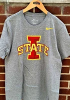 Nike Iowa State Cyclones Grey Core Logo Short Sleeve T Shirt