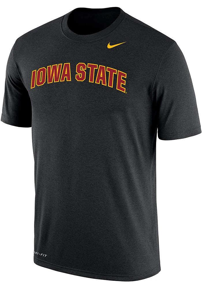 Nike Iowa State Cyclones Black Dri-FIT Arch Name Short Sleeve T Shirt
