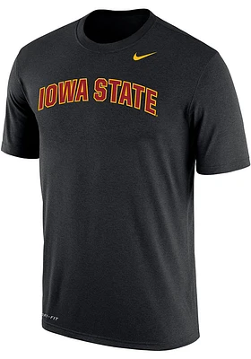 Nike Iowa State Cyclones Black Dri-FIT Arch Name Short Sleeve T Shirt