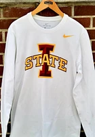 Nike Iowa State Cyclones White Core Logo Long Sleeve T Shirt