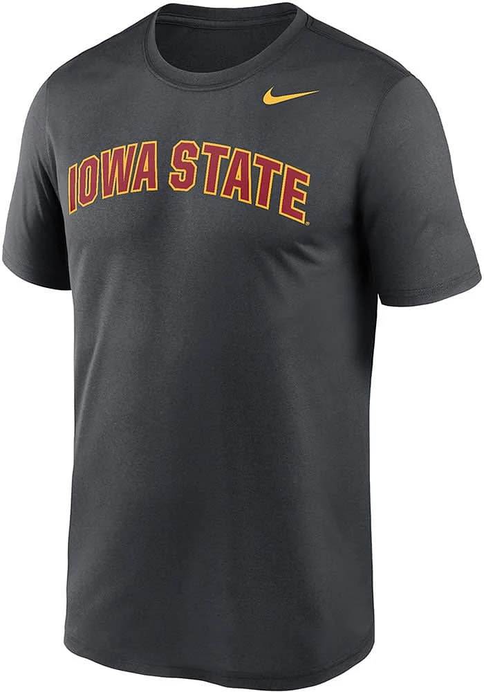 Nike Iowa State Cyclones Grey Legend Arch Name Short Sleeve T Shirt
