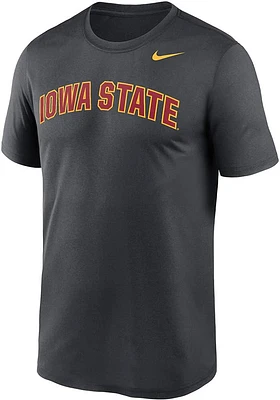 Nike Iowa State Cyclones Grey Legend Arch Name Short Sleeve T Shirt