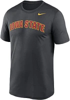 Nike Iowa State Cyclones Grey Legend Arch Name Short Sleeve T Shirt