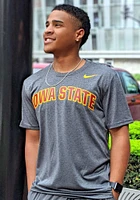 Nike Iowa State Cyclones Grey Legend Arch Name Short Sleeve T Shirt