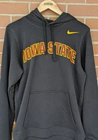 Nike Iowa State Cyclones Mens Grey Club Fleece Arch Name Long Sleeve Hoodie
