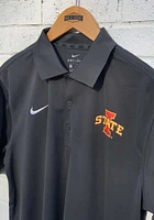 Nike Iowa State Cyclones Mens Grey Varsity Logo Short Sleeve Polo