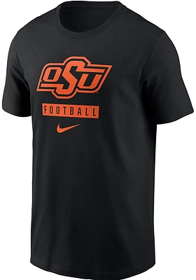 Nike Oklahoma State Cowboys Black Core Football Short Sleeve T Shirt