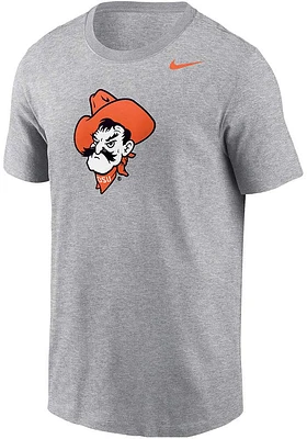 Nike Oklahoma State Cowboys Grey Core Cowboy Logo Short Sleeve T Shirt