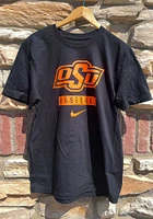 Nike Oklahoma State Cowboys Black Core Baseball Short Sleeve T Shirt