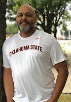 Nike Oklahoma State Cowboys White Legend Arch Name Design Short Sleeve T Shirt