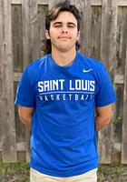 Nike Saint Louis Billikens Blue Core Basketball Short Sleeve T Shirt