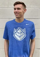 Nike Saint Louis Billikens Blue Marled Logo Short Sleeve T Shirt