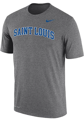 Nike Saint Louis Billikens Grey Dri-FIT Arch Name Short Sleeve T Shirt