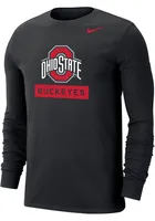 Nike Ohio State Buckeyes Black Dri-FIT Name Drop Long Sleeve T Shirt