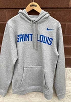 Nike Saint Louis Billikens Mens Grey Club Fleece Wordmark Long Sleeve Hoodie