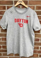 Nike Dayton Flyers Grey Dri-FIT Flat Mascot Short Sleeve T Shirt