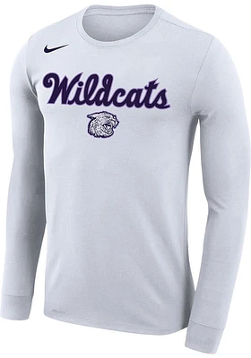 Nike K-State Wildcats White 2019 Basketball Design Long Sleeve T-Shirt