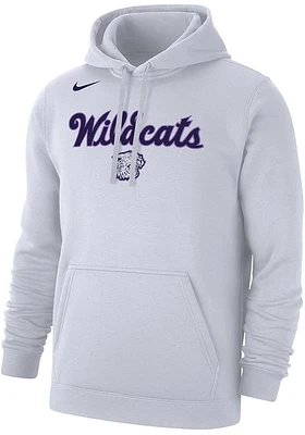Nike K-State Wildcats Mens White Vintage Club Fleece Long Sleeve Hoodie