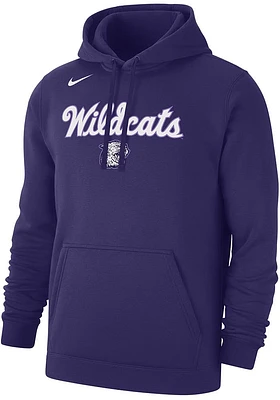 Nike K-State Wildcats Mens Purple 2019 Basketball Long Sleeve Hoodie