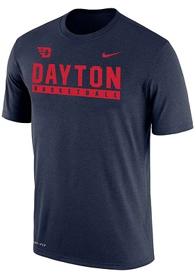 Nike Dayton Flyers Navy Blue Dri-FIT Basketball Short Sleeve T Shirt