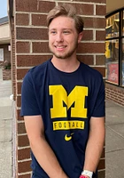 Nike Michigan Wolverines Blue Football Dri-FIT Short Sleeve T Shirt