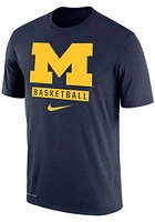 Nike Michigan Wolverines Blue Dri-FIT Basketball Short Sleeve T Shirt