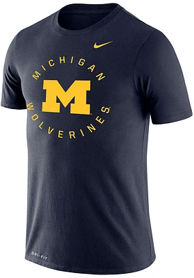 Nike Michigan Wolverines Blue Legend Circle Graphic Short Sleeve T Shirt