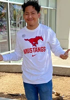 Nike SMU Mustangs White Dri-FIT Name Drop Long Sleeve T Shirt